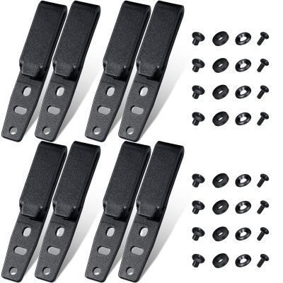 Lanties 8 Pcs Holster Belt Clips Knife Belt Clip Kydex Holster Hardware Adjustable Molle Adapter with Screws for Outdoor(Plastic,4.13 x 0.24 Inch)