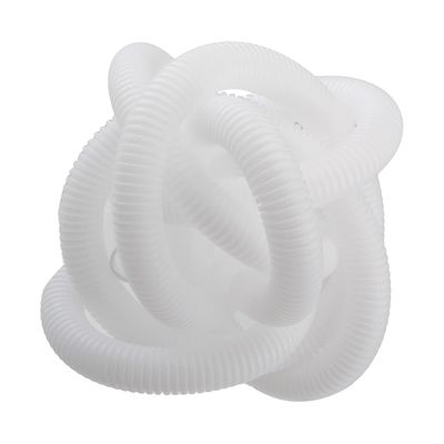 0.9" ID.x 11.48ft Non-Split Corrugated Wire Loom Tubing Flexible Polyethylene Wire Protector Tubing White 1Pcs,Aicosineg