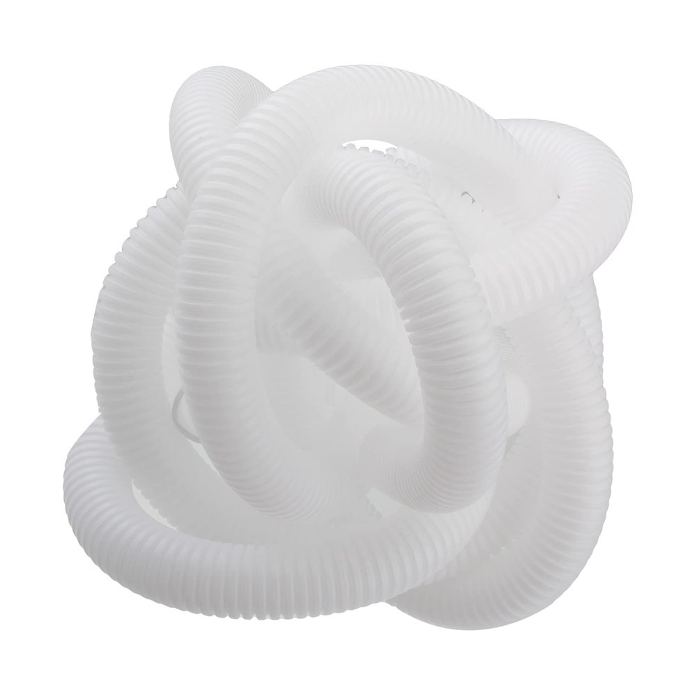 0.9" ID.x 11.48ft Non-Split Corrugated Wire Loom Tubing Flexible Polyethylene Wire Protector Tubing White 1Pcs,Aicosineg