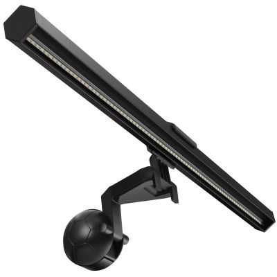 XXRBB Computer Monitor Light Black LED Screenbar with Adjustable Brightness and 3 Color, USB Powered Eye Care Monitor Clamp Lamp for Desk Office Home