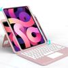 HENGHUI Magnetic Keyboard Case for iPad Air 11" M3/M2,Air 5th/4th Gen 10.9",iPad Pro 11 (4th/3rd/2nd/1st Gen) Touchpad Color Keyboard Round Key Clear Case Support Portrait Mode (Pink) view 1