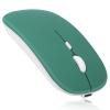2.4GHz & Bluetooth Mouse, Rechargeable Wireless Mouse for Ulefone Note 11P Bluetooth Wireless Mouse for Laptop/PC/Mac/iPad pro/Computer/Tablet/Android Jade Green view 1