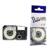 LM Tapes - Premium Compatible 12mm Black on Clear Label Tape for use in Casio KL820 / KL-820 EZ Label Printer view 1