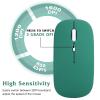 2.4GHz & Bluetooth Mouse, Rechargeable Wireless Mouse for Microsoft Surface Duo Bluetooth Wireless Mouse for Laptop/PC/Mac/iPad pro/Computer/Tablet/Android Jade Green view 4