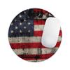 Design Skinz American Distressed Flag Panel Waterproof Rubber Foam Backed Anti-Slip Mouse Pad for Home Work Office or Gaming Computer Desk - Round view 1
