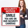Smile You are On Our Security Cameras Sign, 24x24 Inches, Rust Free .063 Aluminum, Fade Resistant, Made in USA by Sigo Signs view 2