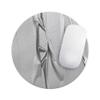 Design Skinz Silver Duct Tape Waterproof Rubber Foam Backed Anti-Slip Mouse Pad for Home Work Office or Gaming Computer Desk - Round view 1