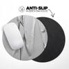 Design Skinz Silver Duct Tape Waterproof Rubber Foam Backed Anti-Slip Mouse Pad for Home Work Office or Gaming Computer Desk - Round view 4