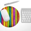 Design Skinz Neon Wood Planks Waterproof Rubber Foam Backed Anti-Slip Mouse Pad for Home Work Office or Gaming Computer Desk - Square view 2