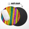 Design Skinz Neon Wood Planks Waterproof Rubber Foam Backed Anti-Slip Mouse Pad for Home Work Office or Gaming Computer Desk - Square view 4