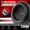 DS18 ZXI8.4D 8" High Excursion Car Audio Subwoofer 1200W Watts Dual Voice Coil 4-Ohm 4 Magnets,Black view 2