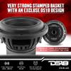 DS18 ZXI8.4D 8" High Excursion Car Audio Subwoofer 1200W Watts Dual Voice Coil 4-Ohm 4 Magnets,Black view 3