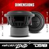DS18 ZXI8.4D 8" High Excursion Car Audio Subwoofer 1200W Watts Dual Voice Coil 4-Ohm 4 Magnets,Black view 4