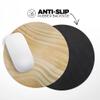 Design Skinz Vivid Agate Vein Slice Foiled V7 Waterproof Rubber Foam Backed Anti-Slip Mouse Pad for Home Work Office or Gaming Computer Desk - Round view 4
