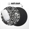 Design Skinz Modern Graffiti Art V1 Waterproof Rubber Foam Backed Anti-Slip Mouse Pad for Home Work Office or Gaming Computer Desk - Square view 4