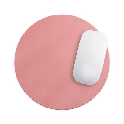 Design Skinz Simple Coral Pastel Color Waterproof Rubber Foam Backed Anti-Slip Mouse Pad for Home Work Office or Gaming Computer Desk - Square