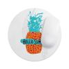 Design Skinz Retro Hello Summer Pineapple v2 Waterproof Rubber Foam Backed Anti-Slip Mouse Pad for Home Work Office or Gaming Computer Desk - Round view 1