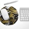 Design Skinz Gold and Black Squiggly Waterproof Rubber Foam Backed Anti-Slip Mouse Pad for Home Work Office or Gaming Computer Desk - Square view 2
