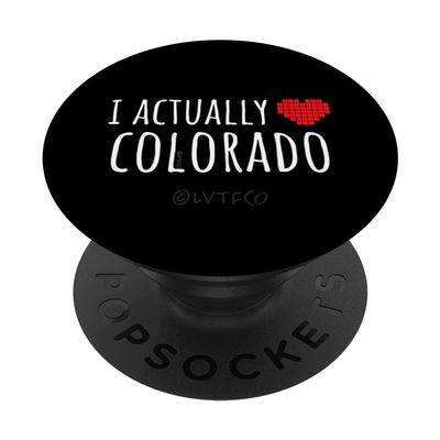 I ACTUALLY LOVE (HEART) COLORADO Funny US State PopSockets Adhesive PopGrip