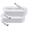 Security-01 5M 16FT DC Power Extension Cable 5.5mm x 2.1mm,for CCTV Camera IP WiFi Camera,DVR,LED Strip,DC Power Supply Adapter Extender Wire,White (Pack of 2) view 1