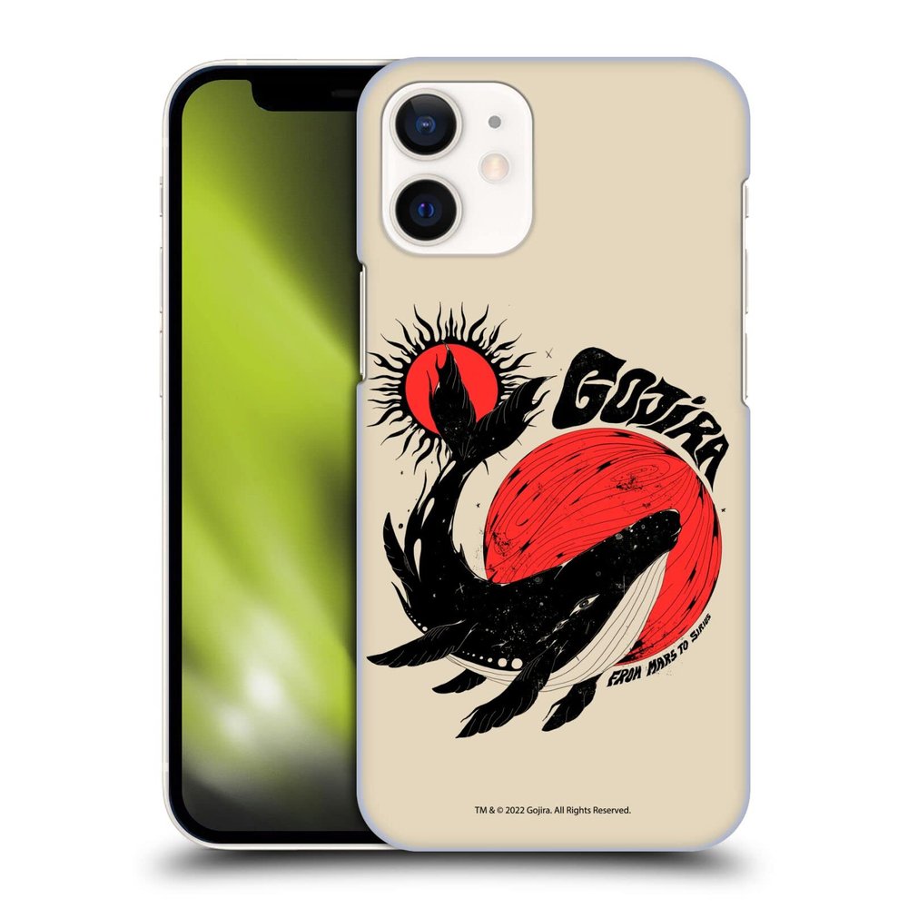 Head Case Designs Officially Licensed Gojira Whale Sun Moon Graphics Hard Back Case Compatible with Apple iPhone 12 Mini