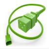 UNC Group Power Cable IEC C14 to C19 15Amp 14AWG 250V SJT Jacket, Green, 2 Foot view 1
