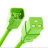 UNC Group Power Cable IEC C14 to C19 15Amp 14AWG 250V SJT Jacket, Green, 2 Foot view 2