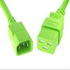 UNC Group Power Cable IEC C14 to C19 15Amp 14AWG 250V SJT Jacket, Green, 2 Foot view 3