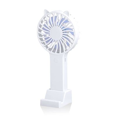 Portable Mini Fan,Portable Handheld Fan,USB Rechargeable Desk Fan,3 Speeds,Cooling Fan for Home/Office/School/Outdoor High Wind (Color : White)