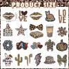 100 Pcs Leopard Print Stickers Pack Vinyl Waterproof Cheetah Print Stickers Aesthetic Leopard Decals for Women Laptop, Guitar, Water Bottles, Car, Party Favors, Bumper, Luggage, Phone view 2