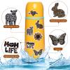 100 Pcs Leopard Print Stickers Pack Vinyl Waterproof Cheetah Print Stickers Aesthetic Leopard Decals for Women Laptop, Guitar, Water Bottles, Car, Party Favors, Bumper, Luggage, Phone view 4
