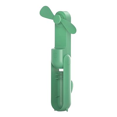 WMYDNX Portable Portable Mini Fan,Handheld Fan,Mini Portable Hand Fan,USB Rechargeable Pocket Fan with 3 Speed for Outdoor,Office,Home High Wind (Color : Green, Size : Model 1)