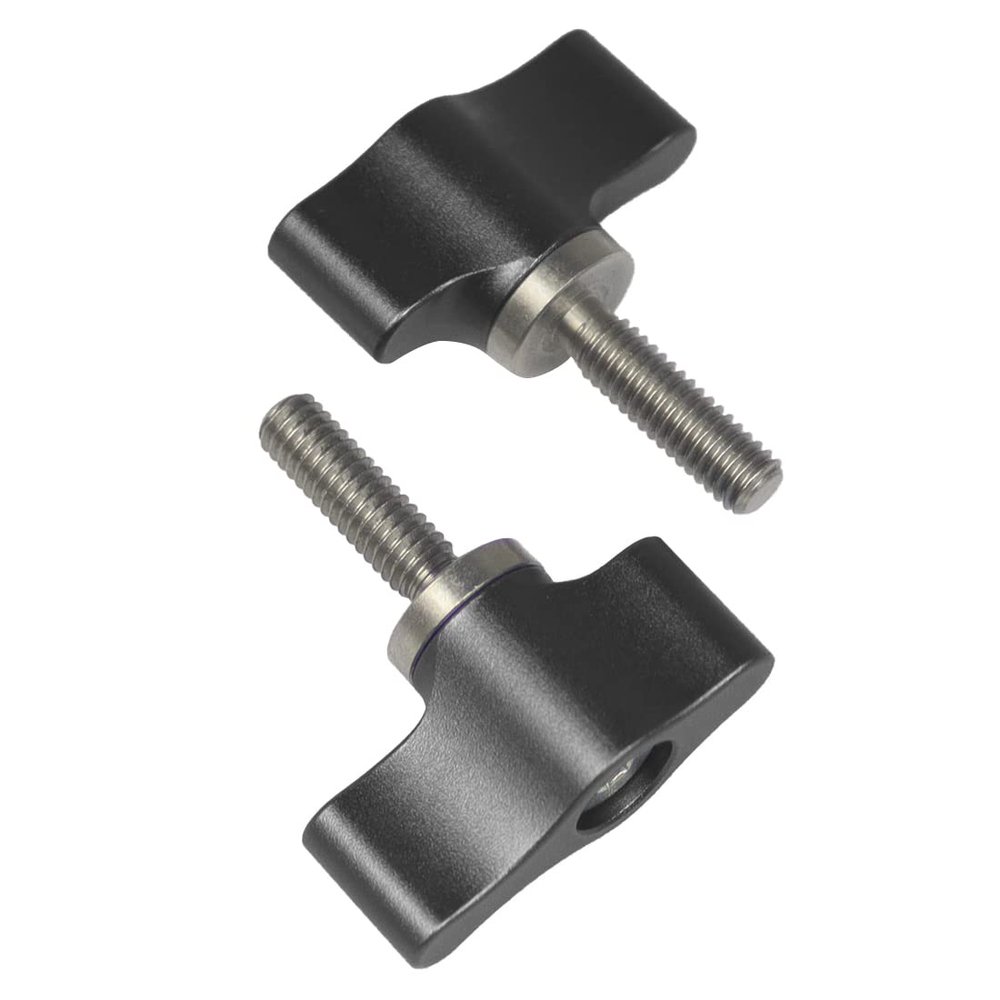 BGNing M4 Threading Rotating Knob, Adjustable Thumb Lever Screw, T Handle Wrench Adapter for SLR Camera Tripod (M4*14 Black)