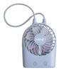 DFDFSFG Small Portable Fan,Mini Fan with Silicone Rope,Desk Fan,USB Small Cooling Fan with LED Lighting Function,Home,Bedroom,Outdoor Strong Airflow (Color : Blue) view 1