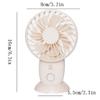 DFDFSFG Small Handheld Fan,Desk Fan,3 Speed Adjustable & USB Rechargeable Cooling Fan,Portable and Small Fan for Home Office Outdoor Strong Airflow (Color : White) view 2