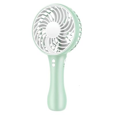 DFDFSFG Small Handheld Fan,Portable Cooling Fan with Colorful Night Light,USB Rechargeable & 3 Speed Adjustable Small Fan for Outdoor Strong Airflow (Color : Green, Size : Upgraded)