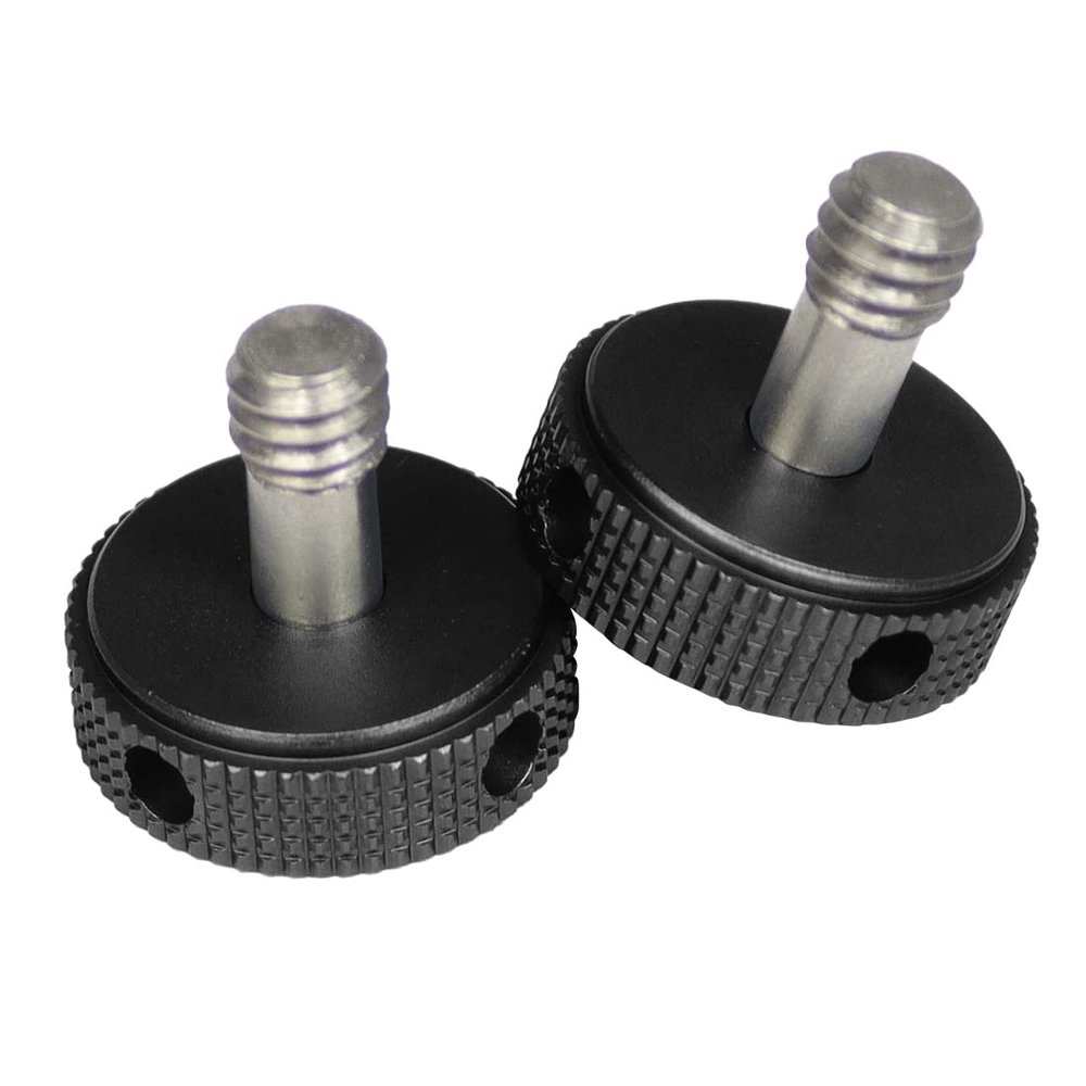 BGNing 1/4"-12 Screw Adapter, 1/4" Tripod Screw, Stainless Steel Screw Thumb Knob for Tripod Camera Stand Flash Light Bracket Quick Release Plate Bracket (1pc Black)
