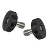 BGNing 1/4"-12 Screw Adapter, 1/4" Tripod Screw, Stainless Steel Screw Thumb Knob for Tripod Camera Stand Flash Light Bracket Quick Release Plate Bracket (1pc Black) view 2