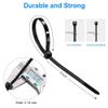 Zip Ties 8 inch Black Zip Ties 1000 Pack, Wire Ties with 50lb Tensile Strength, UV Resistant Cable Ties, Self-locking Plastic Ties for Indoor and Outdoor Use, by Tantti. view 2
