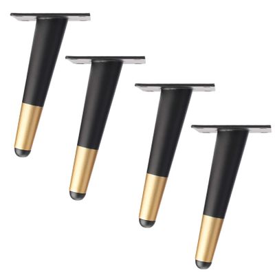 LUOFDCLDDD Furniture LegsPack of 4 Metalniture Legs,Metalniture Support Legsng Beacapacity,Taperedniture Table Legs,Anti-Slip,Tv Cabinet Sofa Legs/Tilt/250Mm