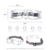 SooGree Sports Goggles Glasses -Basketball Soccer Football Sports Protective Eyewear Goggles Eye Safety Glasses Frame Removable PC Lens with Adjustable Glasses Strap (8106 gray frame white pad) view 2