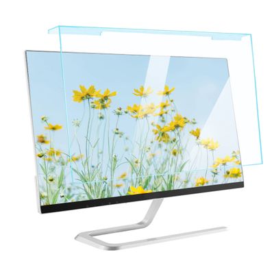 JFGH Anti Blue Light Screen Filter (Hanging Type), Anti Glare Acrylic Computer Screen Cover for 17-27inch Widescreen Desktop PC, Relieve Eye Fatigue / 23 in 524x306mm