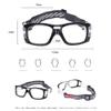 SooGree Sports Goggles Glasses -Basketball Soccer Football Sports Protective Eyewear Goggles Eye Safety Glasses Frame Removable PC Lens with Adjustable Glasses Strap (8021Bright black frame white pad) view 2