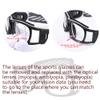 SooGree Sports Goggles Glasses -Basketball Soccer Football Sports Protective Eyewear Goggles Eye Safety Glasses Frame Removable PC Lens with Adjustable Glasses Strap (8021Bright black frame white pad) view 3