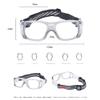 SooGree Sports Goggles Glasses -Basketball Soccer Football Sports Protective Eyewear Goggles Eye Safety Glasses Frame Removable PC Lens with Adjustable Glasses Strap (8021Gray frame white pad) view 2