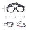 SooGree Sports Goggles Glasses -Basketball Soccer Football Sports Protective Eyewear Goggles Eye Safety Glasses Frame Removable PC Lens with Adjustable Glasses Strap (8021Matte black frame white pad) view 2