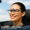 BLUE CUT Clip on Polarized Night vision Glasses Flip up Sunglasses UV-400 to Wear Over prescription Glasses for night driving view 2