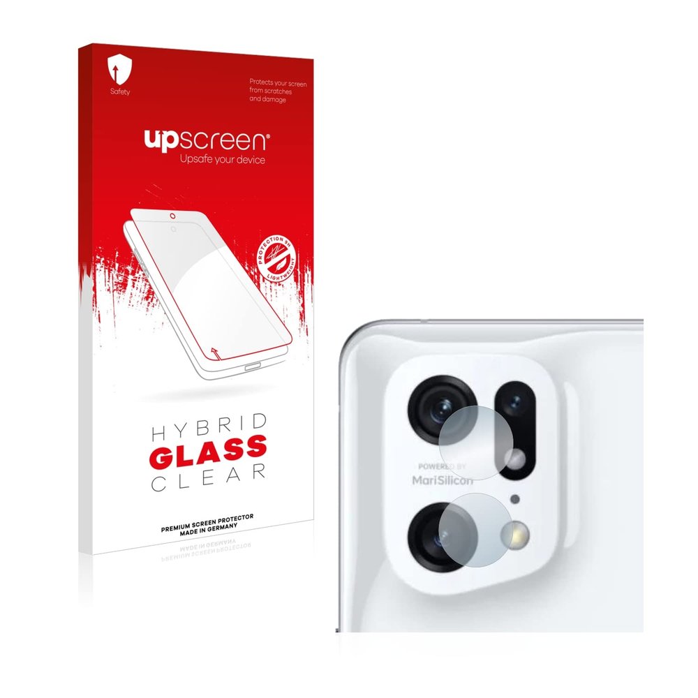 upscreen Screen Protector Film compatible with Oppo Find X5 Pro (ONLY Camera) - 9H Glass Protection, Extreme Scratch Resistant