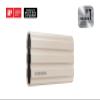 Samsung T7 Shield 2TB, Portable SSD, up to 1050MB/s, USB 3.2 Gen2, Rugged, IP65 Rated, for Photographers, Content Creators and Gaming, External Solid State Drive (MU-PE2T0K/AM, 2022), Beige view 2