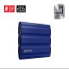 SAMSUNG T7 Shield 1TB, Portable SSD, up to 1050MB/s, USB 3.2 Gen2, Rugged, IP65 Rated, for Photographers, Content Creators and Gaming , External Solid State Drive (MU-PE1T0R/AM, 2022), Blue view 2